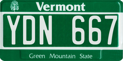 VT license plate YDN667