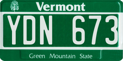 VT license plate YDN673