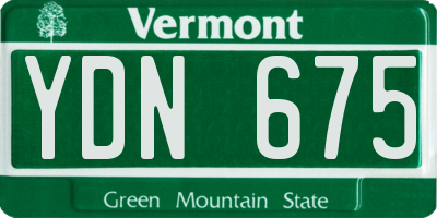 VT license plate YDN675