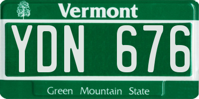 VT license plate YDN676