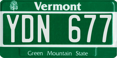 VT license plate YDN677