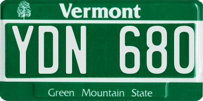 VT license plate YDN680