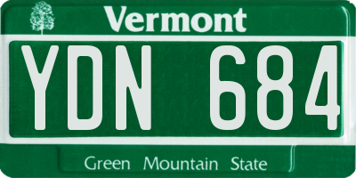 VT license plate YDN684