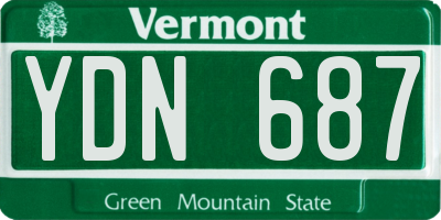 VT license plate YDN687