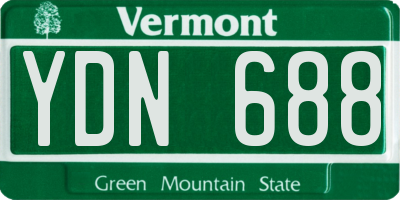 VT license plate YDN688