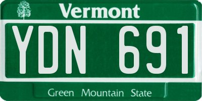 VT license plate YDN691