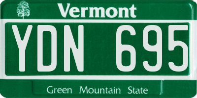 VT license plate YDN695