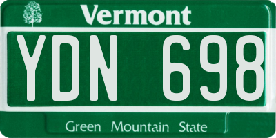 VT license plate YDN698