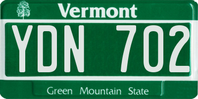 VT license plate YDN702