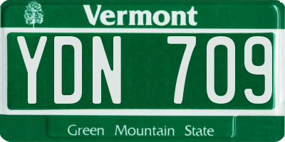 VT license plate YDN709