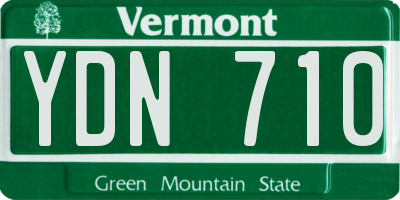 VT license plate YDN710