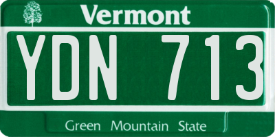 VT license plate YDN713