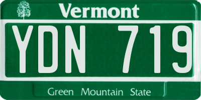 VT license plate YDN719
