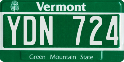 VT license plate YDN724