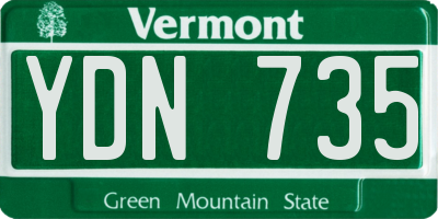 VT license plate YDN735
