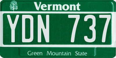 VT license plate YDN737