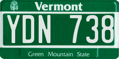 VT license plate YDN738