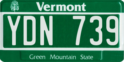 VT license plate YDN739