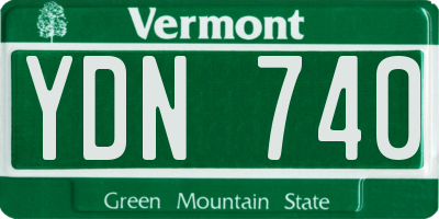 VT license plate YDN740