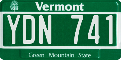 VT license plate YDN741