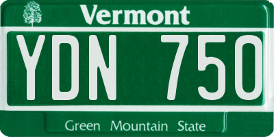 VT license plate YDN750