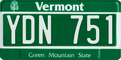 VT license plate YDN751