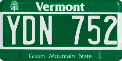 VT license plate YDN752