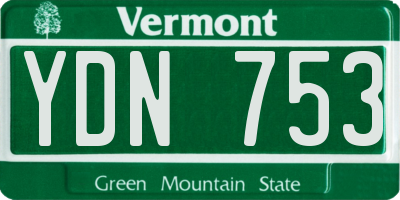 VT license plate YDN753