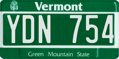 VT license plate YDN754