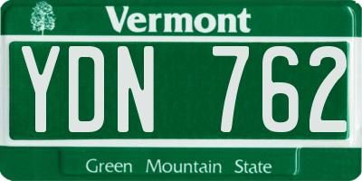 VT license plate YDN762