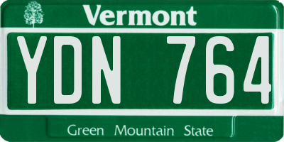 VT license plate YDN764