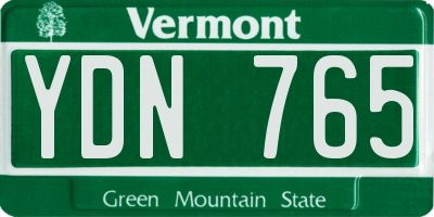 VT license plate YDN765