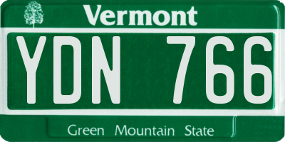 VT license plate YDN766