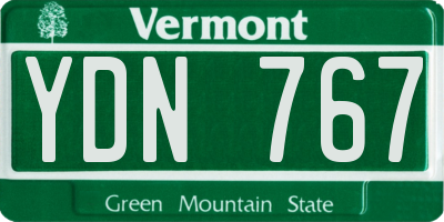 VT license plate YDN767