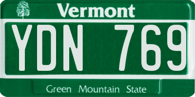 VT license plate YDN769