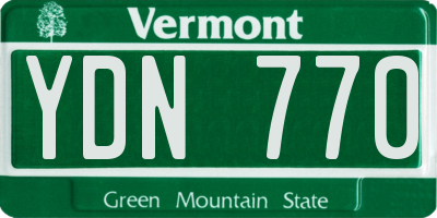 VT license plate YDN770