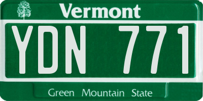 VT license plate YDN771