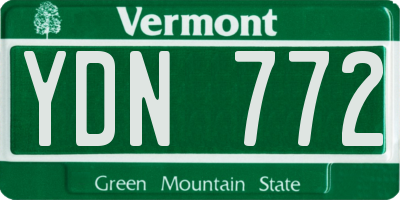 VT license plate YDN772