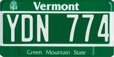 VT license plate YDN774