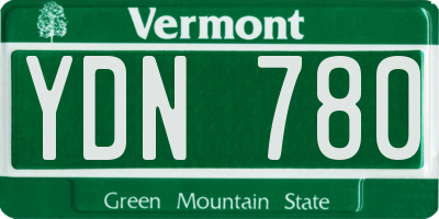 VT license plate YDN780