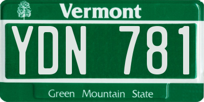 VT license plate YDN781