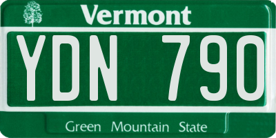 VT license plate YDN790