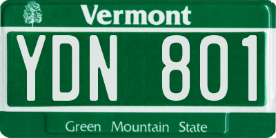 VT license plate YDN801