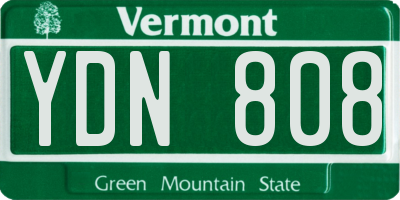 VT license plate YDN808