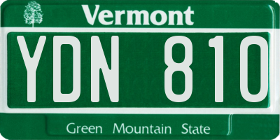 VT license plate YDN810