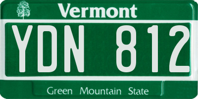 VT license plate YDN812