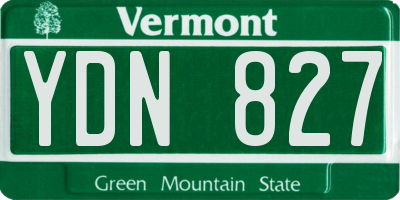 VT license plate YDN827