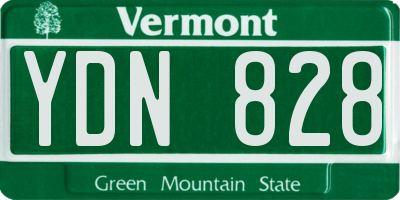 VT license plate YDN828