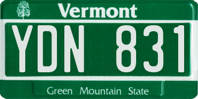 VT license plate YDN831