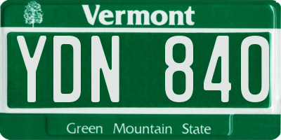 VT license plate YDN840
